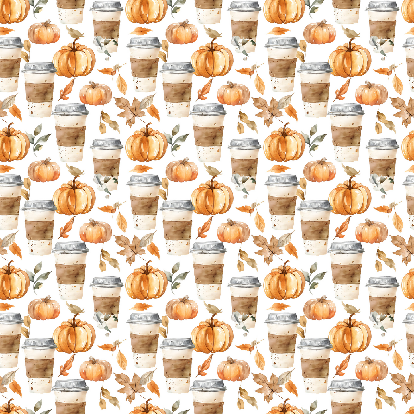 Pumpkin Spice Latte Scrapbook Papers - Cozy Fall Scrapbooking - Thanksgiving Ephemera Kit