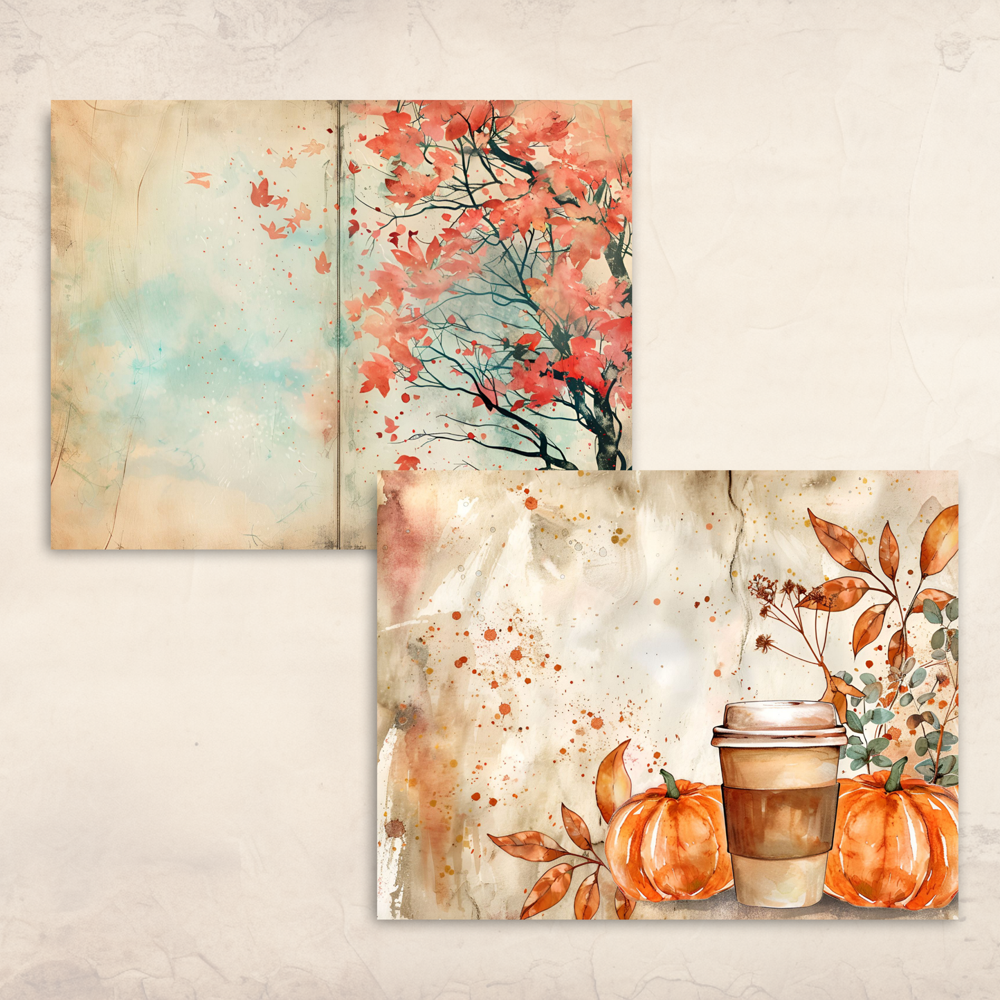 Pumpkin Spice Junk Journal Kit – Printable Fall Ephemera & Cozy Autumn Pages