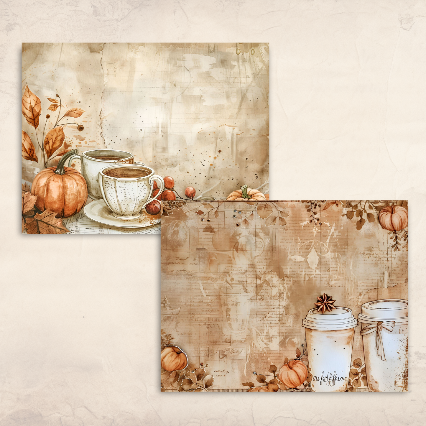 Pumpkin Spice Junk Journal Kit – Printable Fall Ephemera & Cozy Autumn Pages