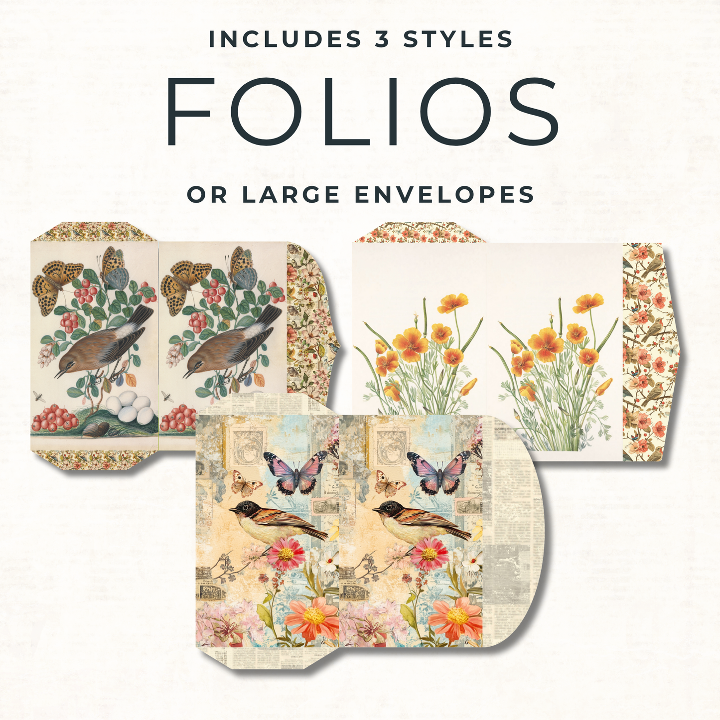 Shabby Chic Ephemera Pack – Printable Birds, Butterflies & Floral Cut-Outs for Junk Journals