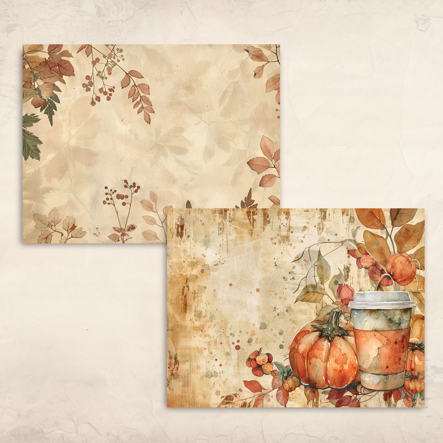 Pumpkin Spice Junk Journal Kit – Printable Fall Ephemera & Cozy Autumn Pages