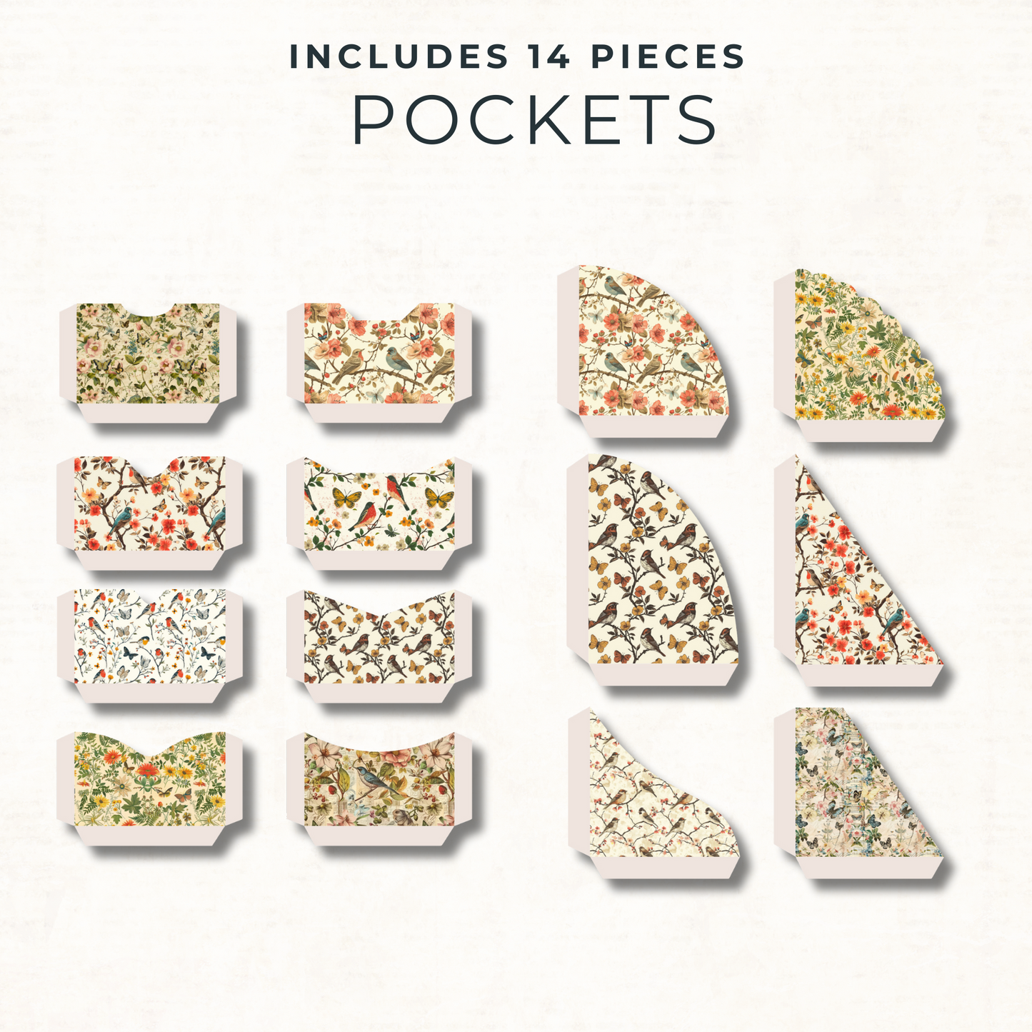Shabby Chic Ephemera Pack – Printable Birds, Butterflies & Floral Cut-Outs for Junk Journals