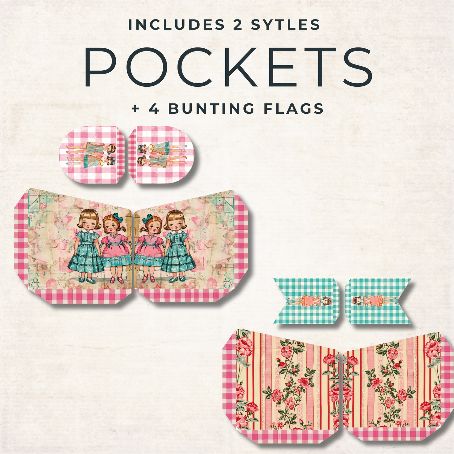 1950s Retro Ephemera – Vintage Sewing Pattern Ephemera & Printable Fashion Collage Sheets