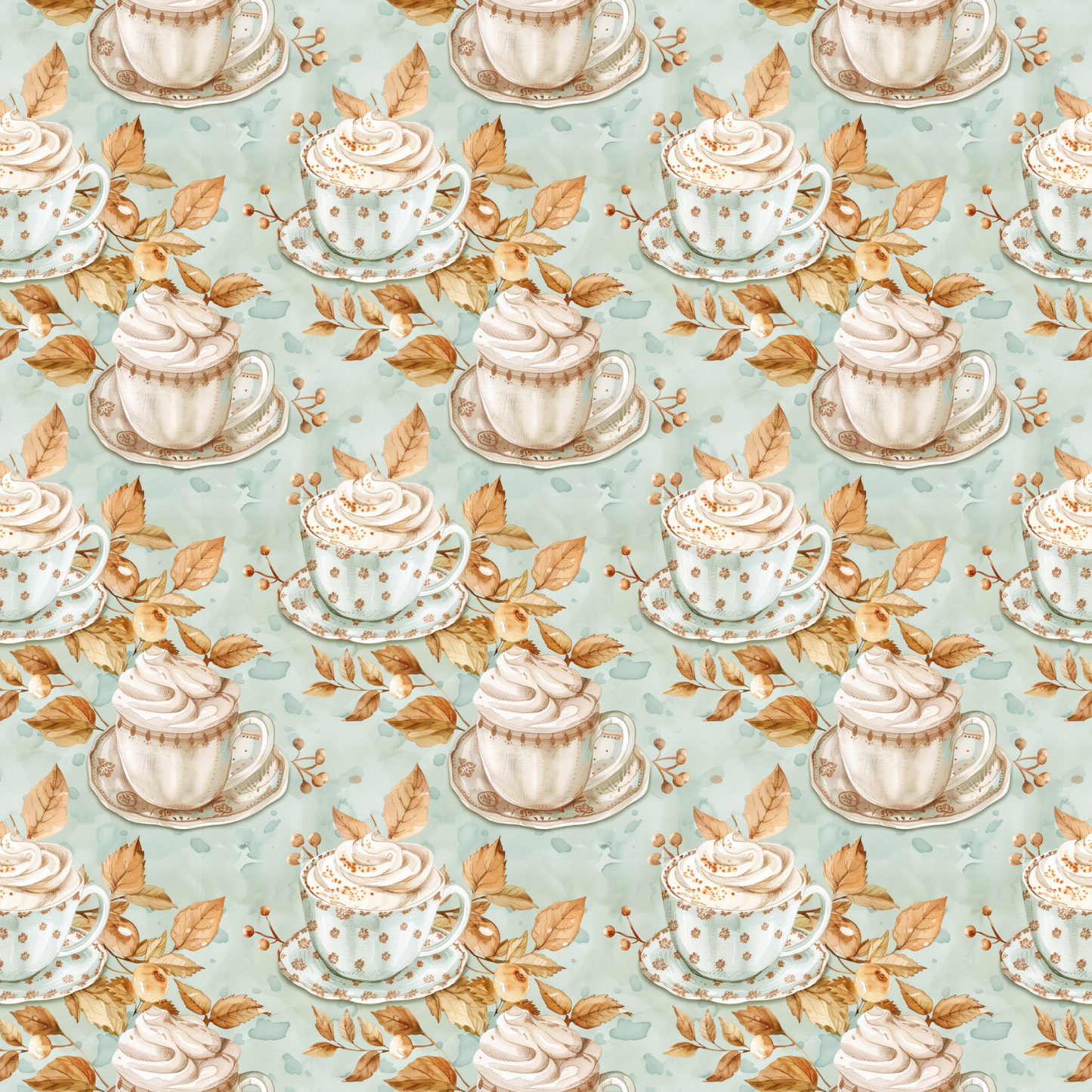 Pumpkin Spice Latte Scrapbook Papers - Cozy Fall Scrapbooking - Thanksgiving Ephemera Kit