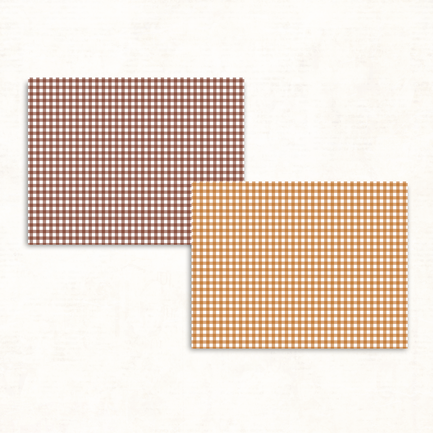 Cozy Fall Gingham Scrapbook Papers – Printable Checkered Patterns in Earthy Autumn Colors