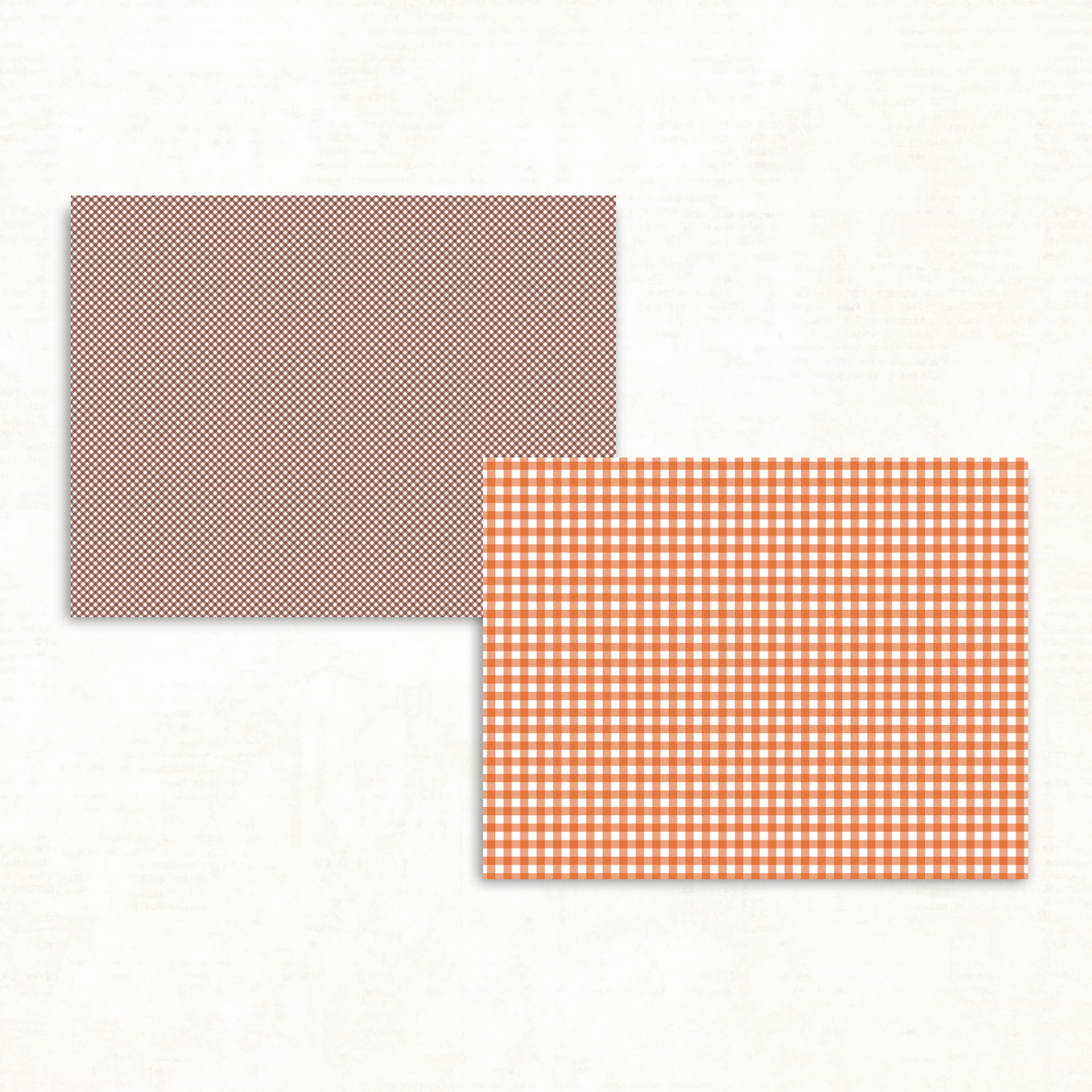Cozy Fall Gingham Scrapbook Papers – Printable Checkered Patterns in Earthy Autumn Colors
