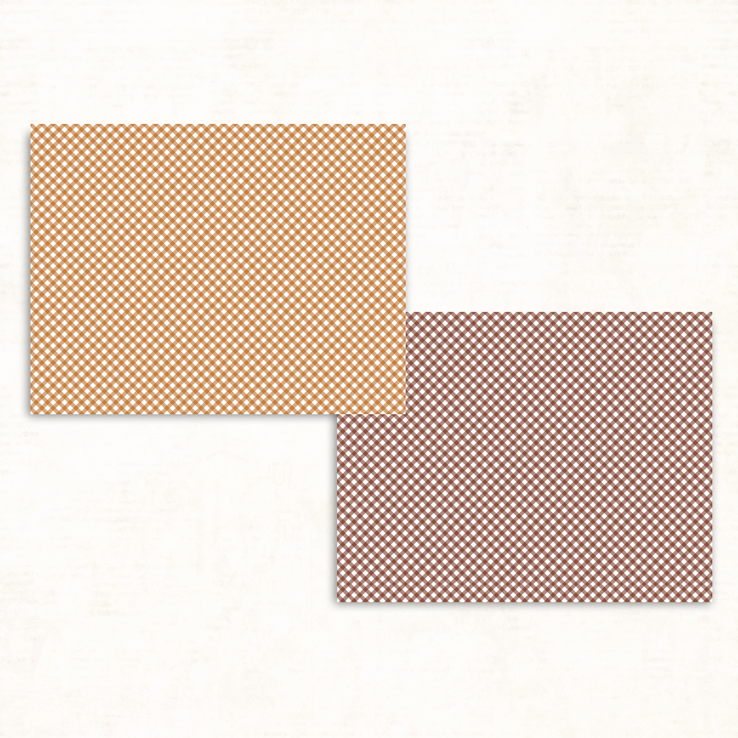 Autumn Gingham Scrapbook Papers – Printable Fall Plaid Patterns in Warm Harvest Tones