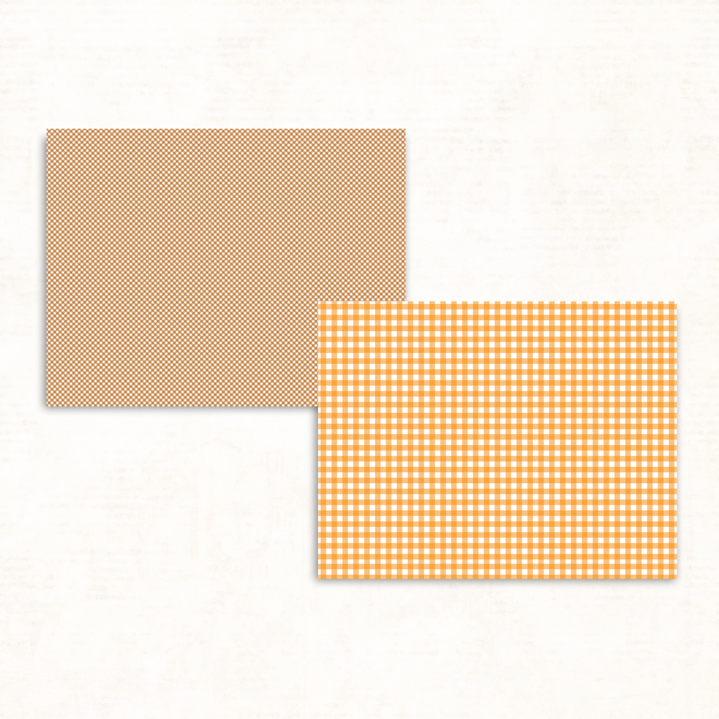 Cozy Fall Gingham Scrapbook Papers – Printable Checkered Patterns in Earthy Autumn Colors