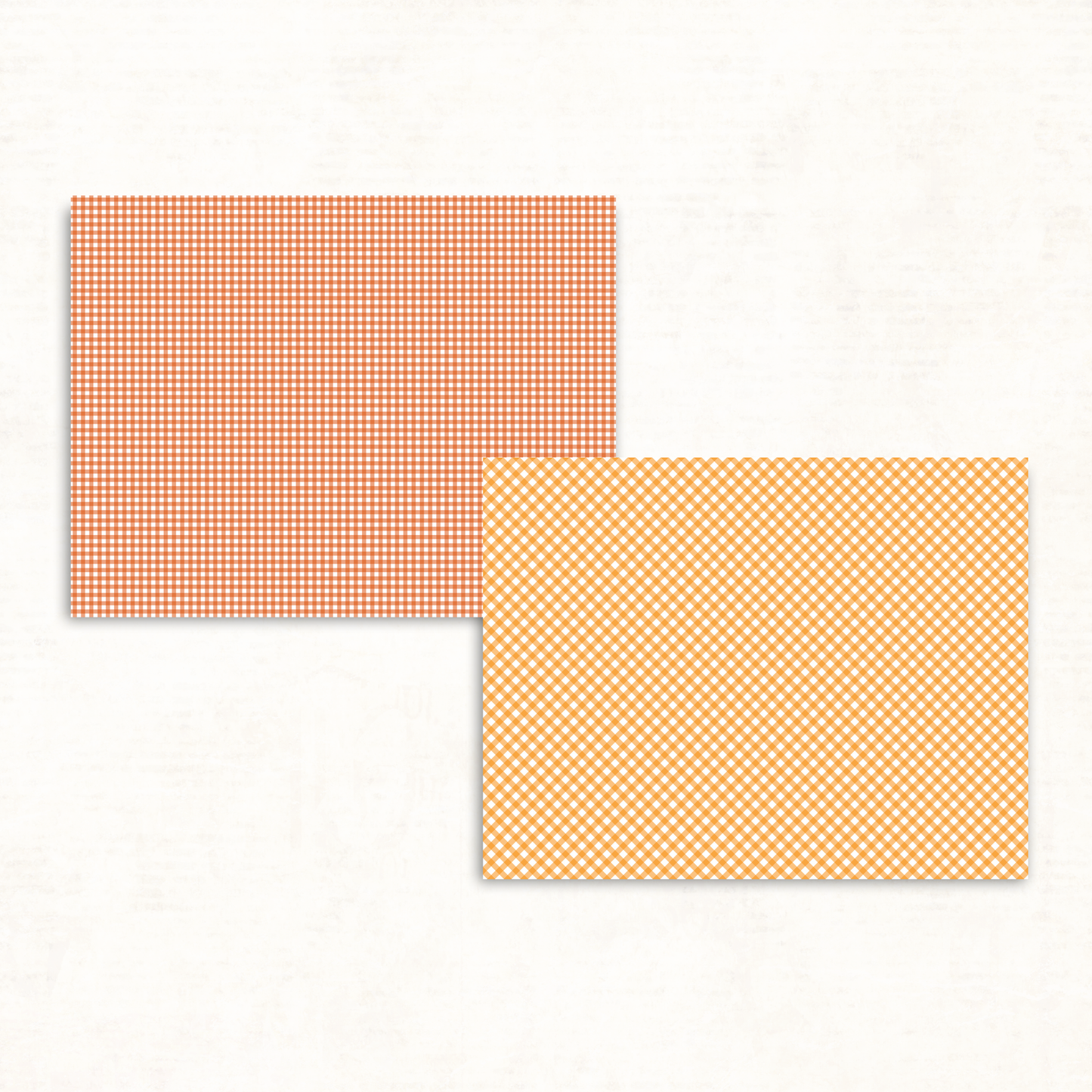 Autumn Gingham Scrapbook Papers – Printable Fall Plaid Patterns in Warm Harvest Tones