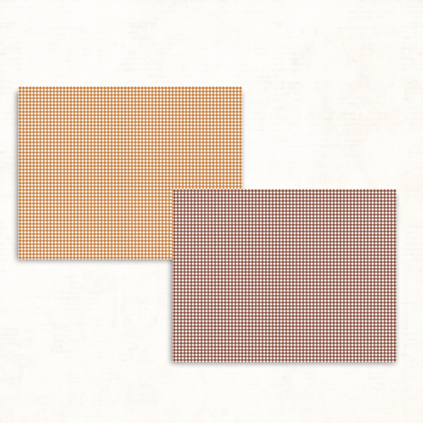 Autumn Gingham Scrapbook Papers – Printable Fall Plaid Patterns in Warm Harvest Tones