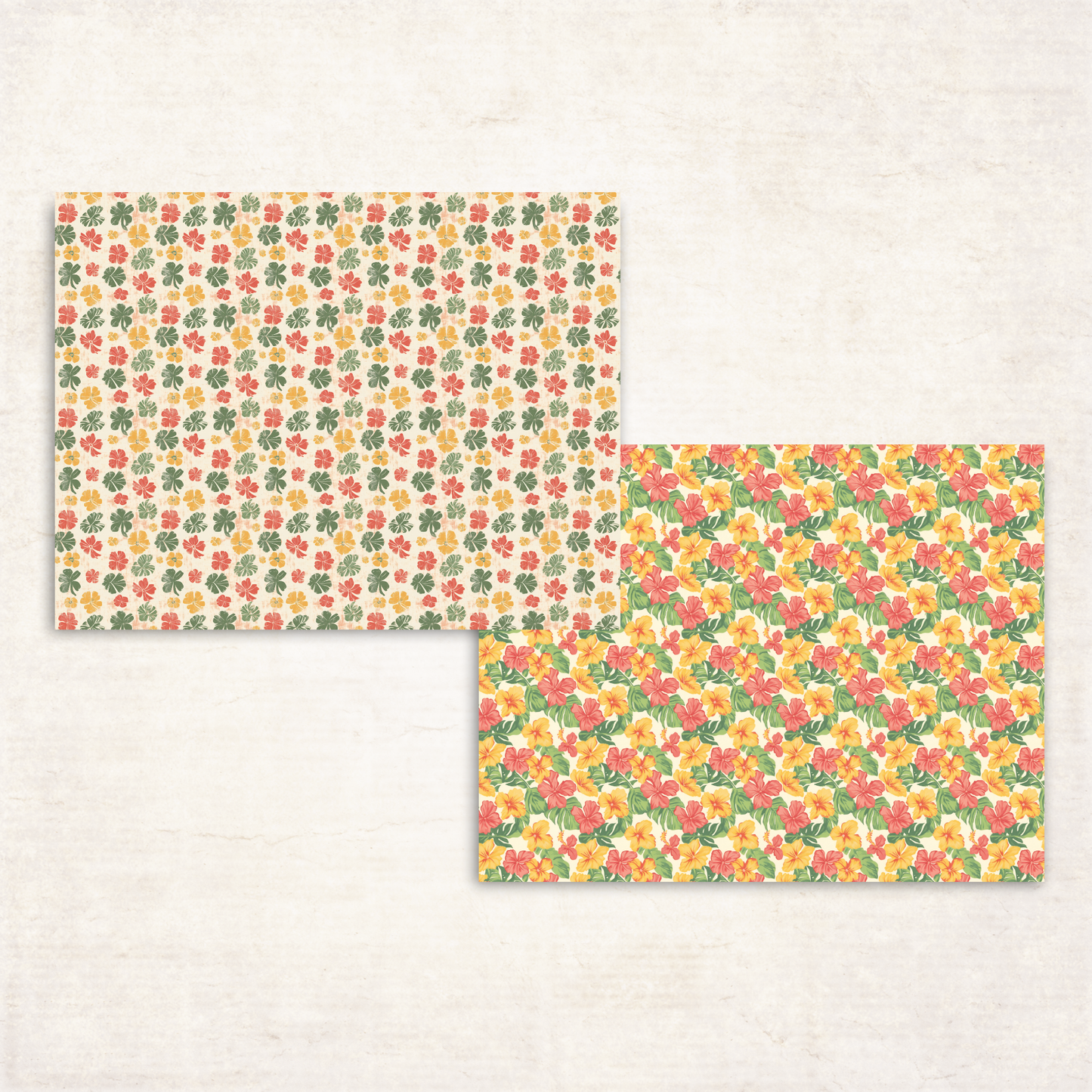 Hawaiian Travel Scrapbook Papers– Tropical Printable Papers