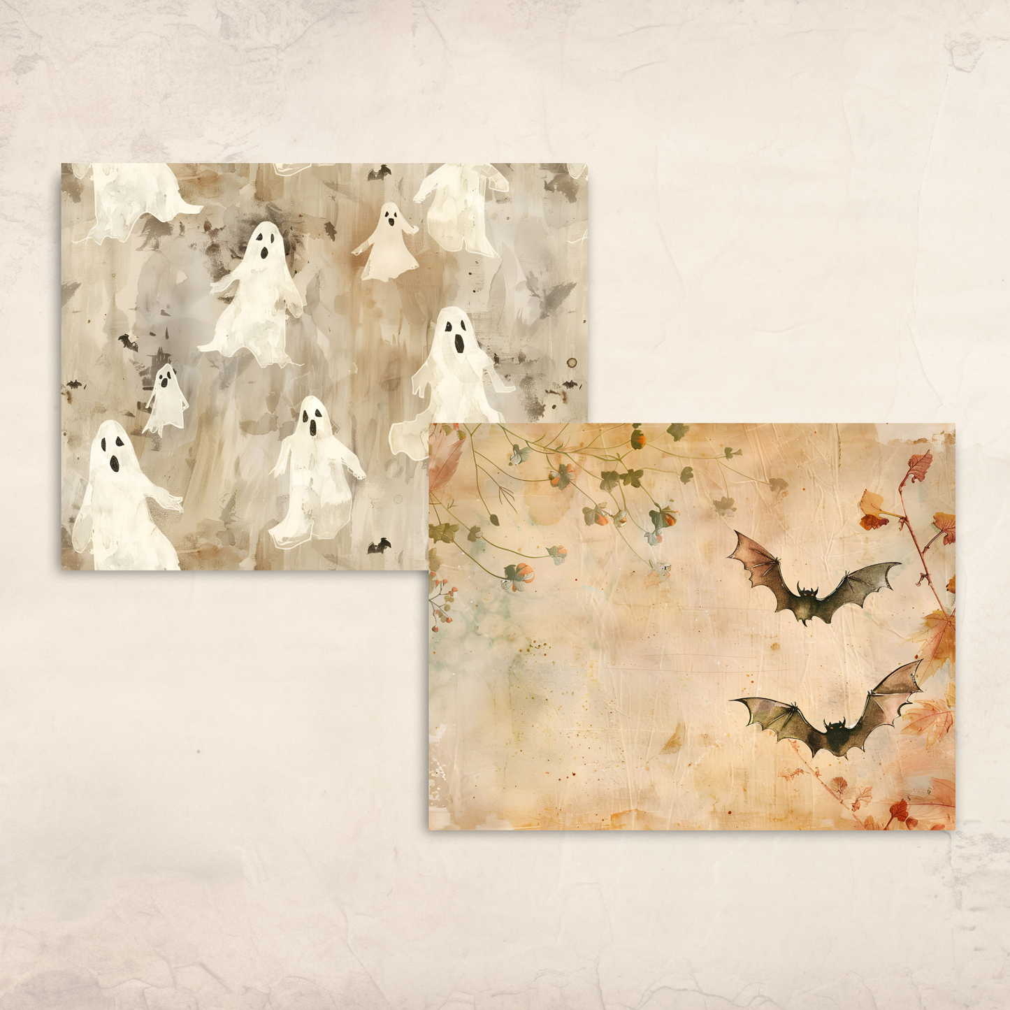 Whimsical Halloween Junk Journal Kit – Printable Cute Ghosts, Pumpkins & Spooky Scrapbook Pages