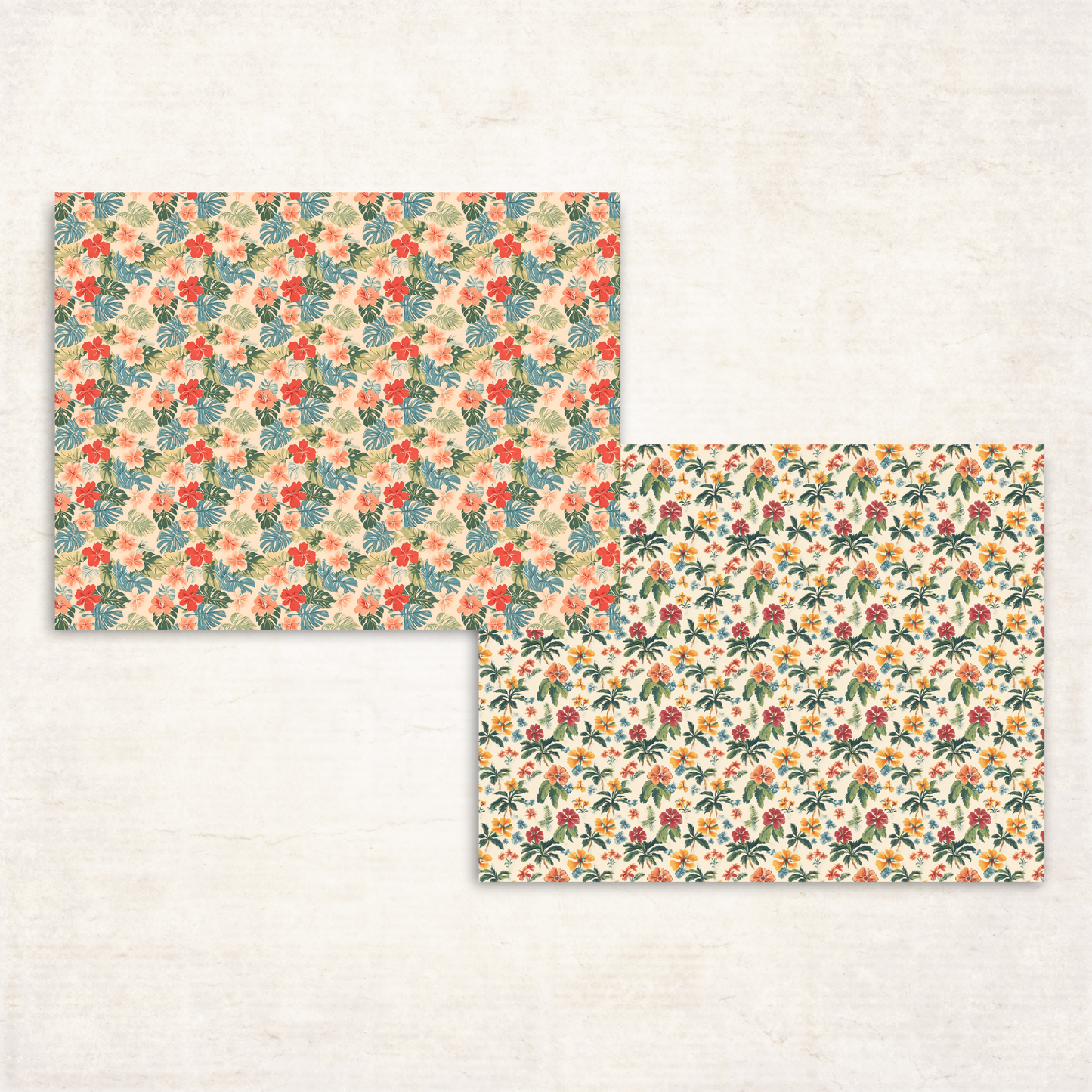 Hawaiian Travel Scrapbook Papers– Tropical Printable Papers