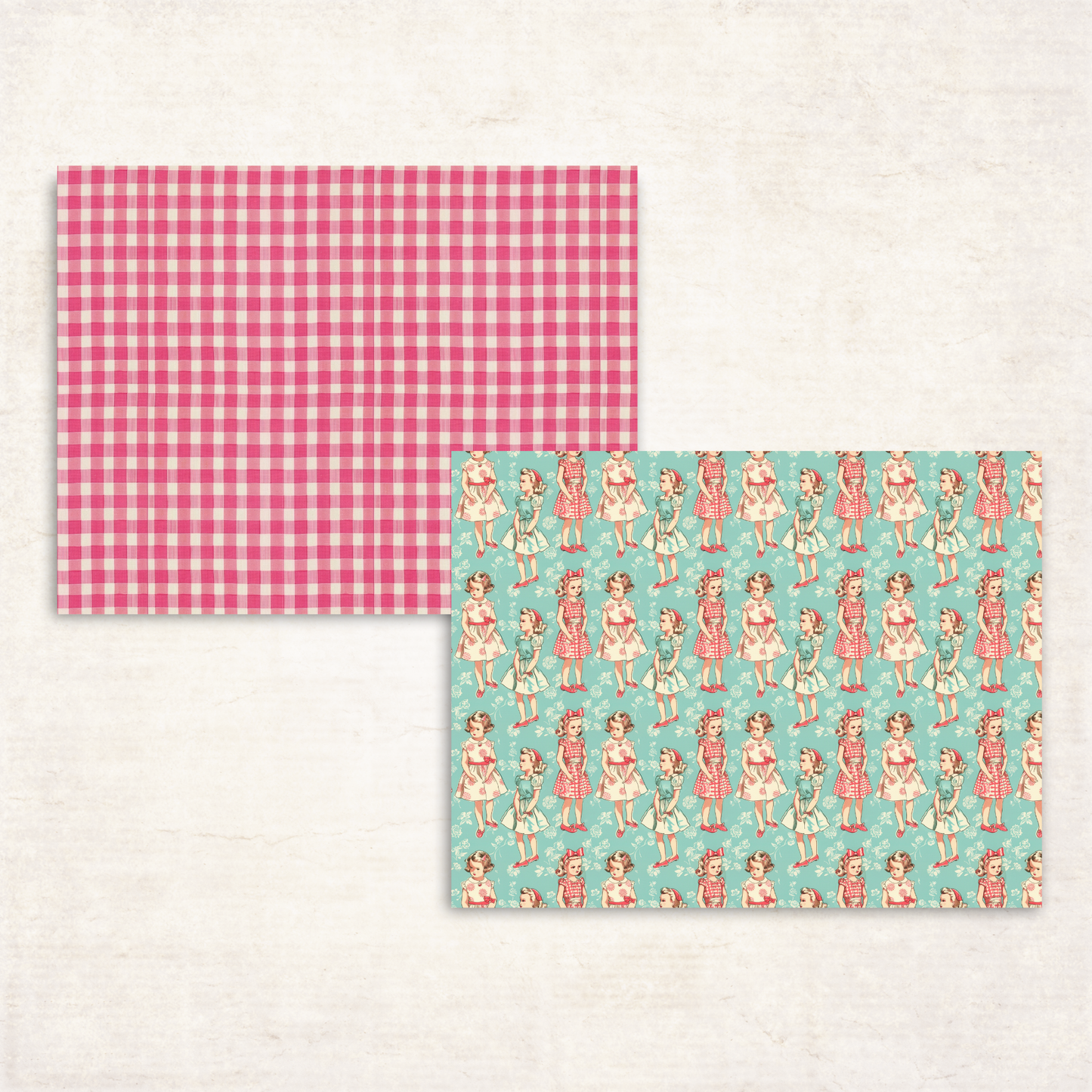 Vintage 1950s Sewing Patterns Scrapbook Paper