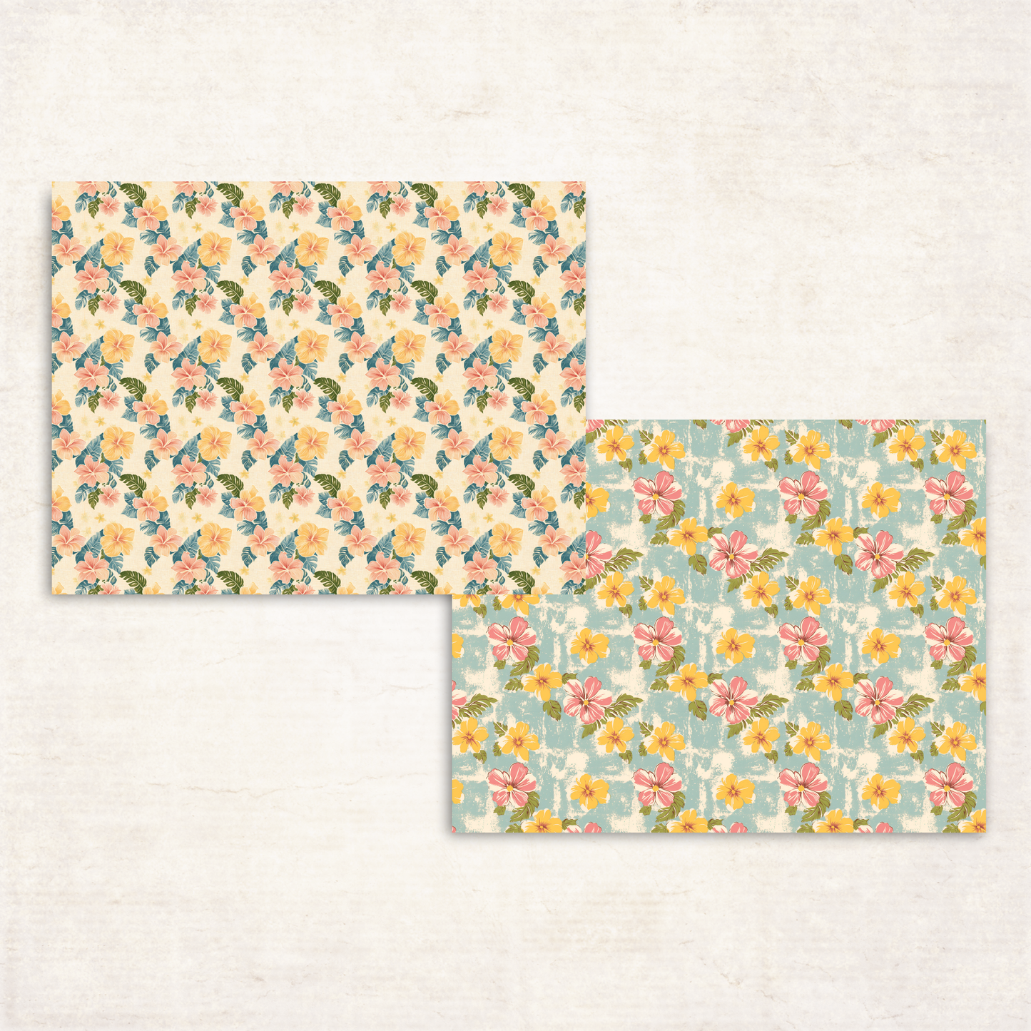 Hawaiian Travel Scrapbook Papers– Tropical Printable Papers