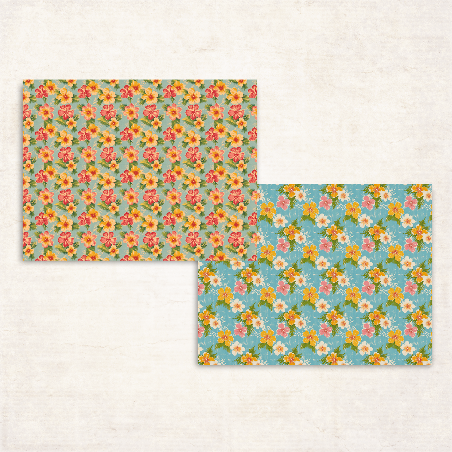 Hawaiian Travel Scrapbook Papers– Tropical Printable Papers