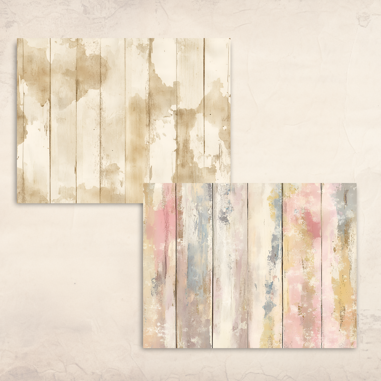 Distressed Wood Digital Paper – Rustic Shabby Chic Woodgrain Backgrounds for Junk Journals & Scrapbooks
