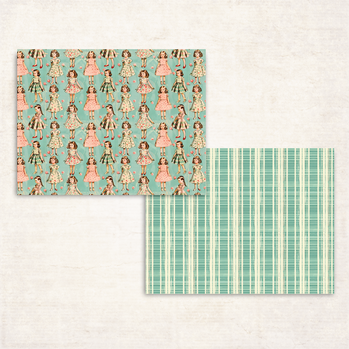 Vintage 1950s Sewing Patterns Scrapbook Paper