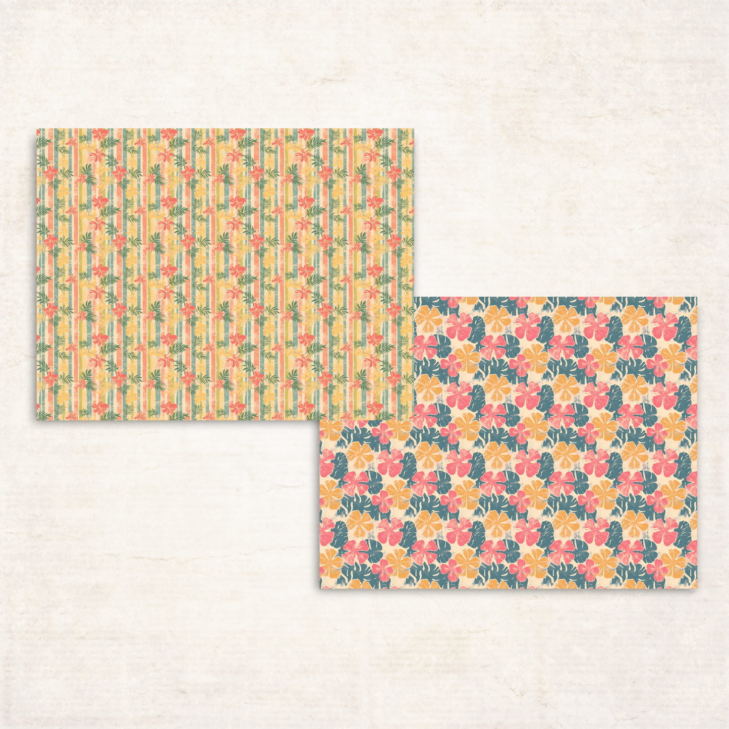 Hawaiian Travel Scrapbook Papers– Tropical Printable Papers