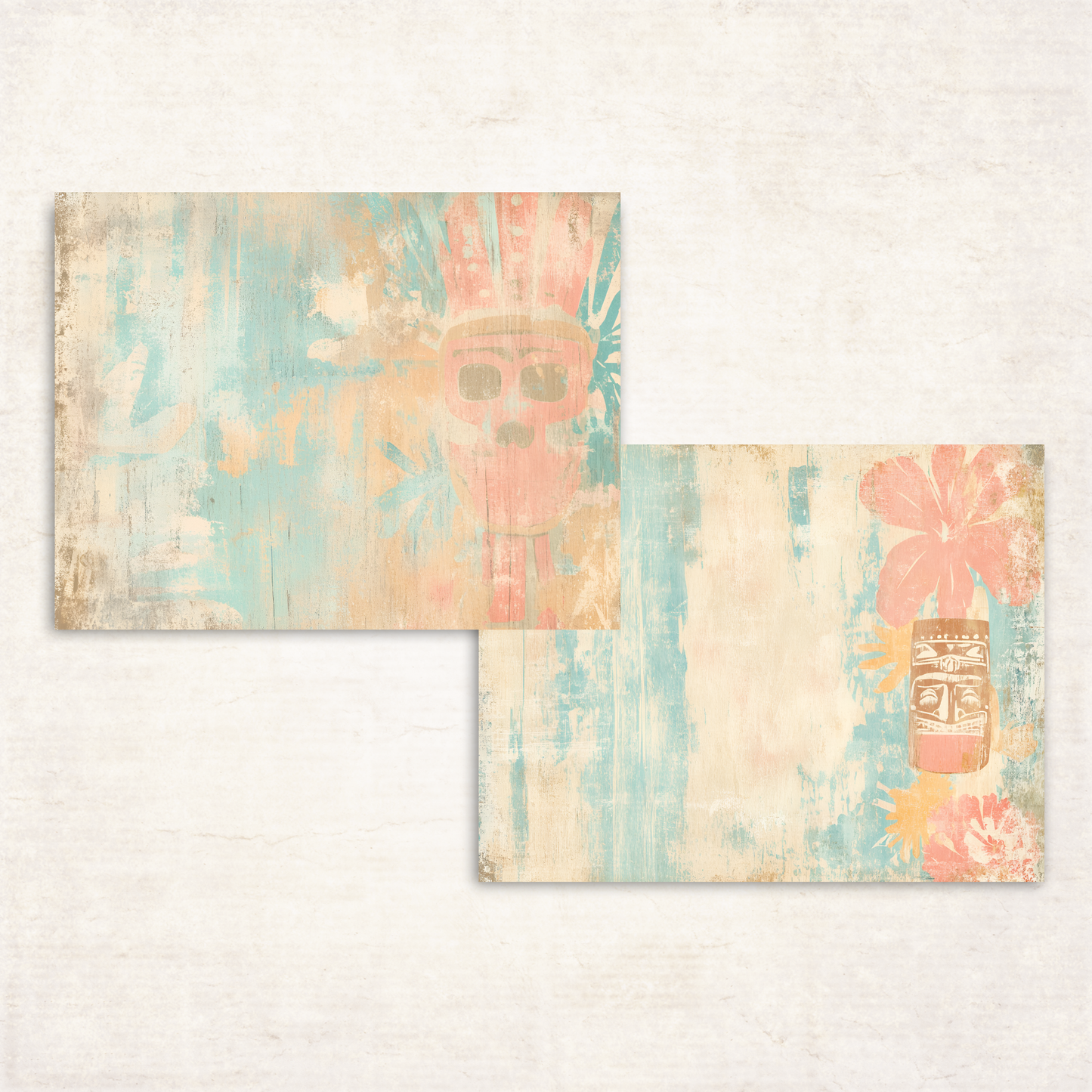 Hawaiian Vacation Junk Journal Kit – Printable Island Ephemera & Travel Collage Sheets