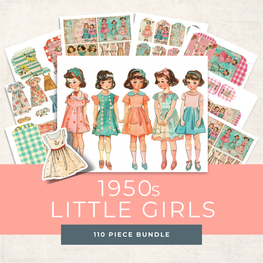 1950s Retro Ephemera – Vintage Sewing Pattern Ephemera & Printable Fashion Collage Sheets