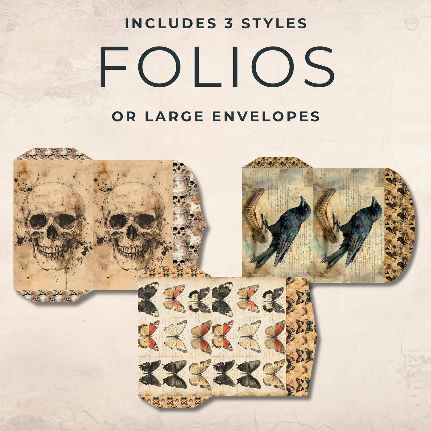 Cabinet of Curiosities Junk Journal Kit – Printable Oddities Ephemera & Spooky Victorian Papers