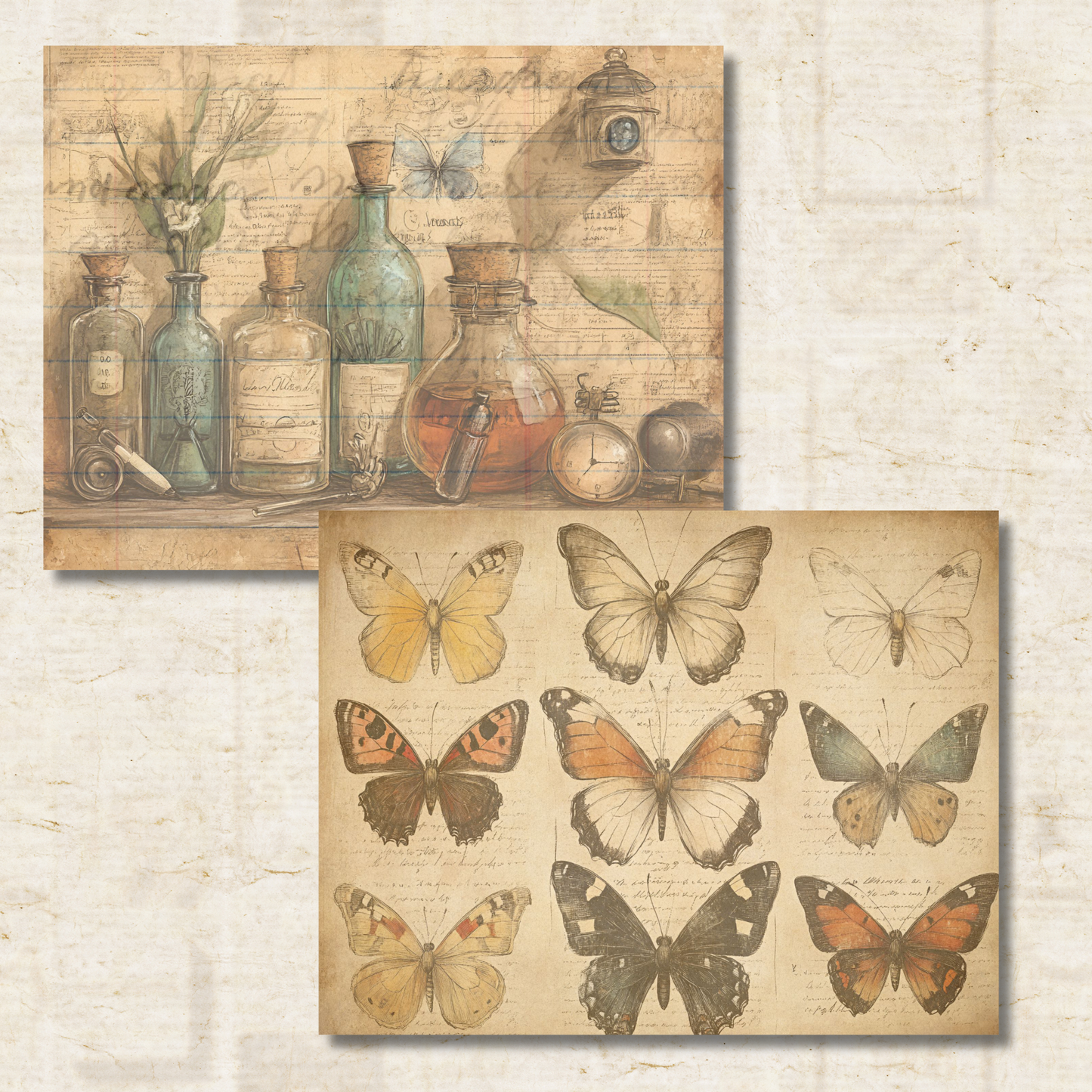 Cabinet of Curiosities Journal Pages – Printable Victorian Collage Papers for Junk Journals & Oddities Art