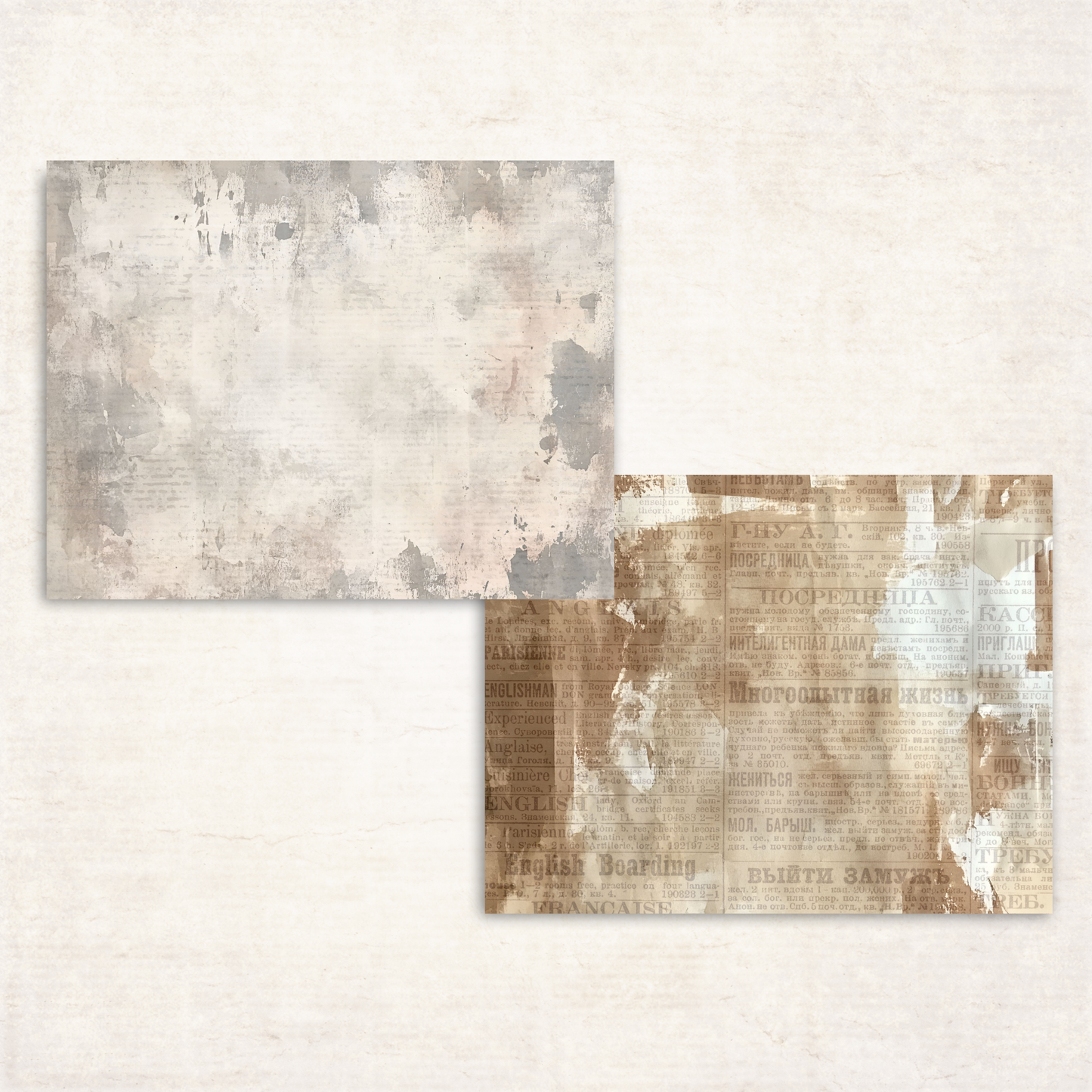 Coffee-Stained Journal Kit – Printable Vintage Aged Papers & Ephemera for Junk Journals