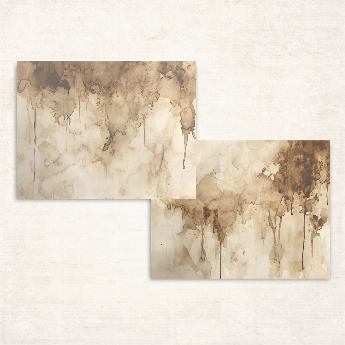 Coffee-Stained Journal Kit – Printable Vintage Aged Papers & Ephemera for Junk Journals
