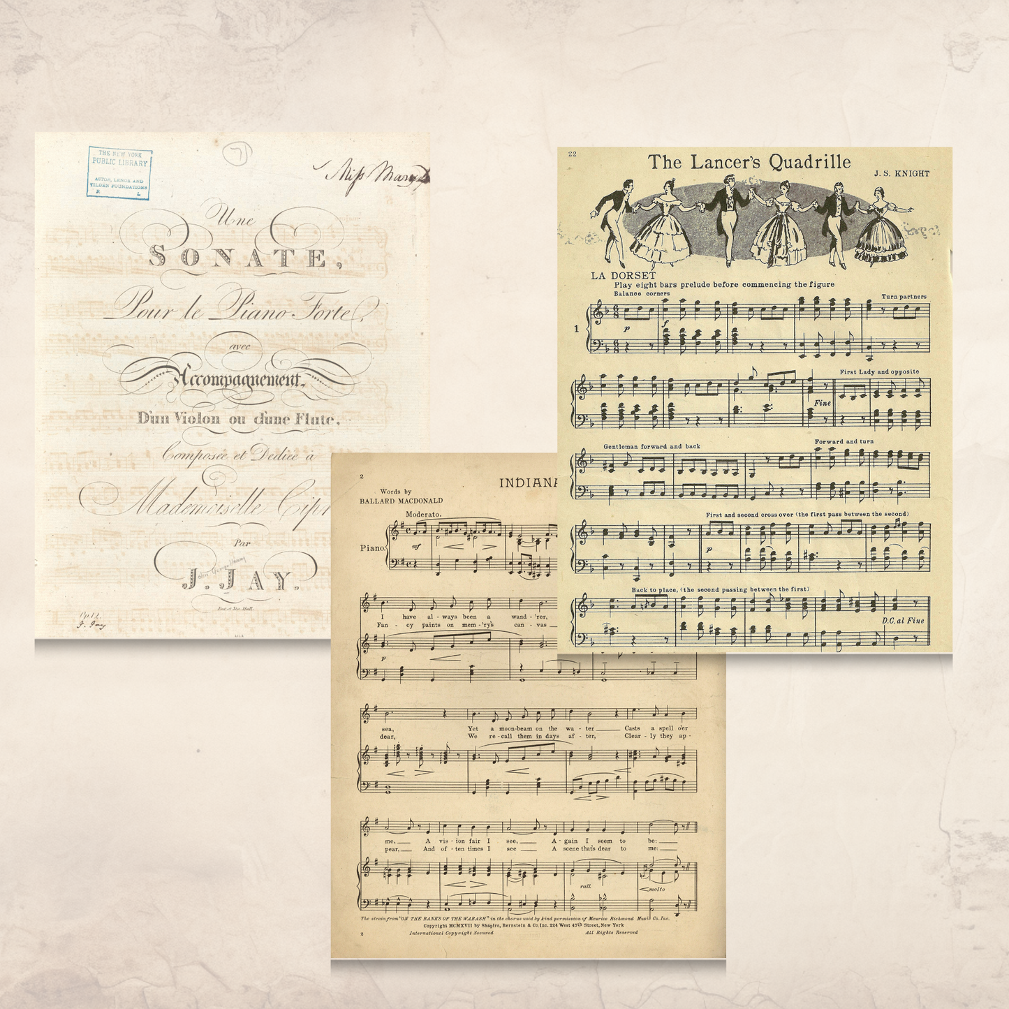 Vintage Sheet Music Printables – Printable Ephemera for Junk Journals, Collage & Scrapbooking