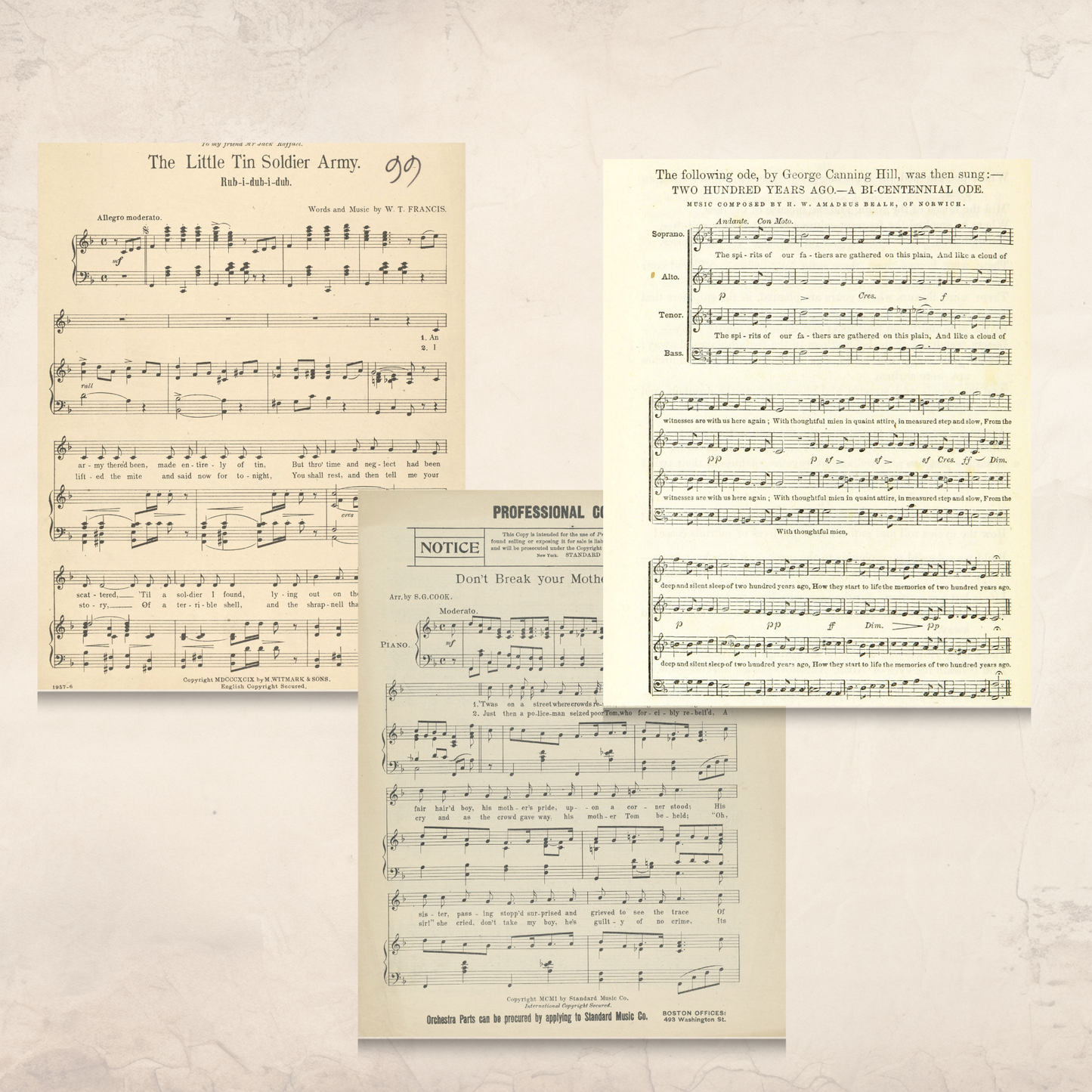 Vintage Sheet Music Printables – Printable Ephemera for Junk Journals, Collage & Scrapbooking