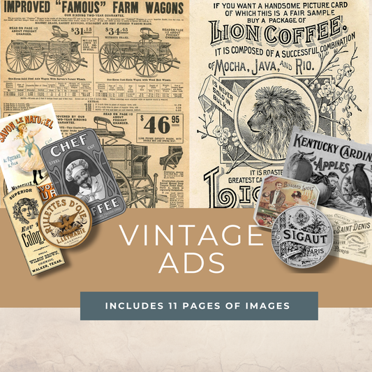 Vintage Advertisements Ephemera – Printable Antique Ads for Junk Journals & Collage