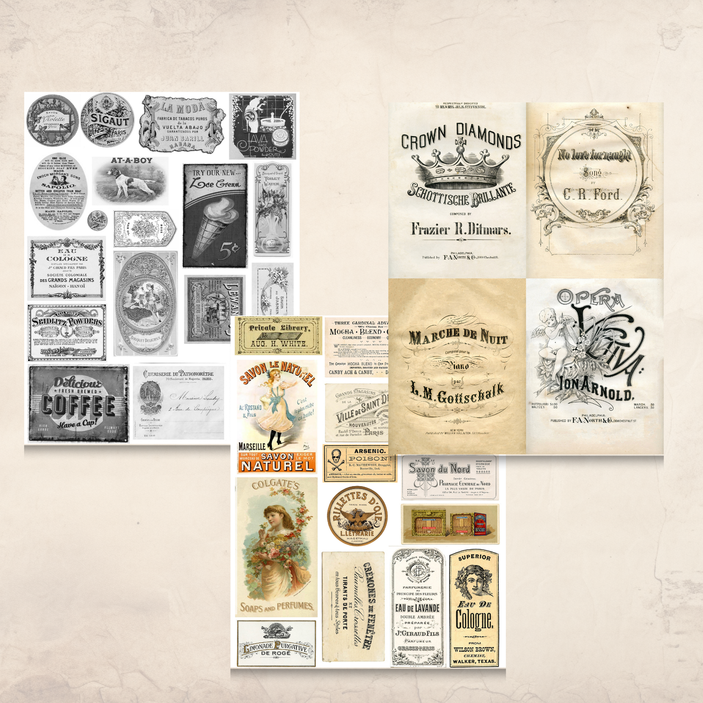 Vintage Advertisements Ephemera – Printable Antique Ads for Junk Journals & Collage