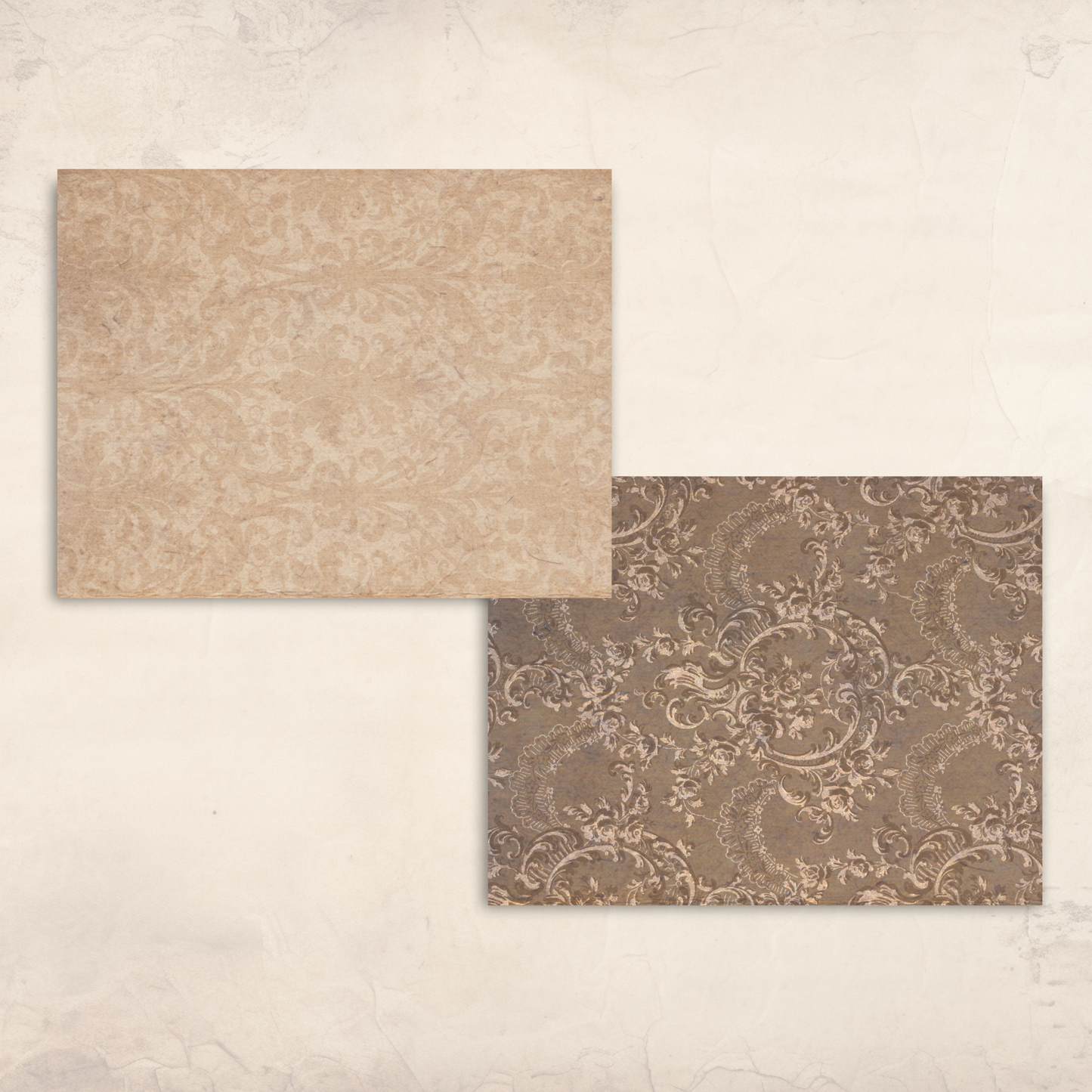 Neutral Vintage Background Papers – Printable Aged Patterns for Junk Journals & Scrapbooking