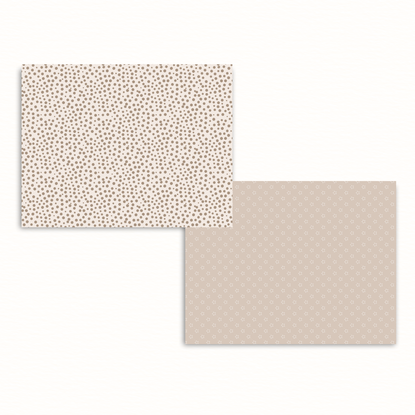 Neutral Boho Scrapbook Papers – Printable Earth-Toned Dots, Hearts, Leaves & Stripes