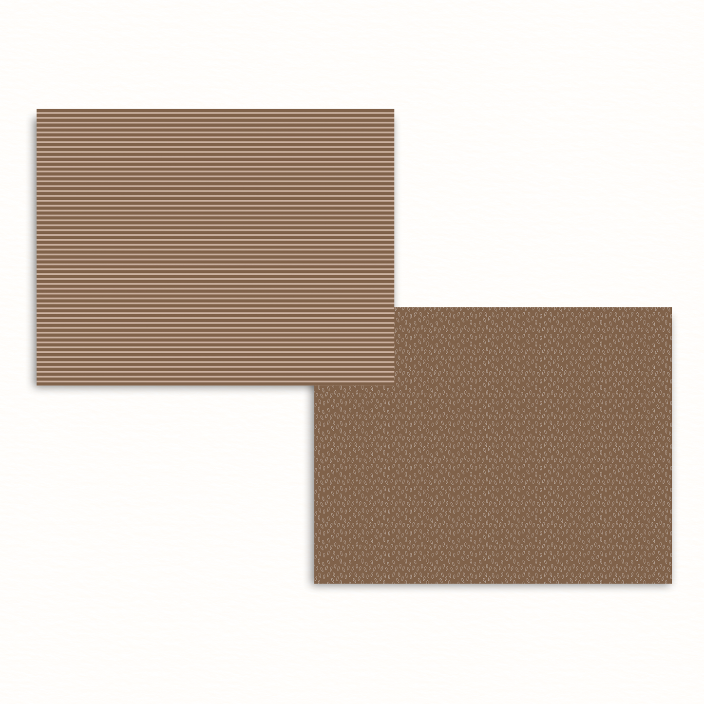 Neutral Boho Scrapbook Papers – Printable Earth-Toned Dots, Hearts, Leaves & Stripes