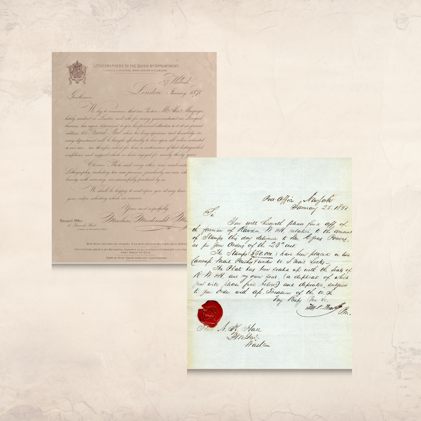 Vintage Letters & Invoices Ephemera – Printable Antique Correspondence for Junk Journals