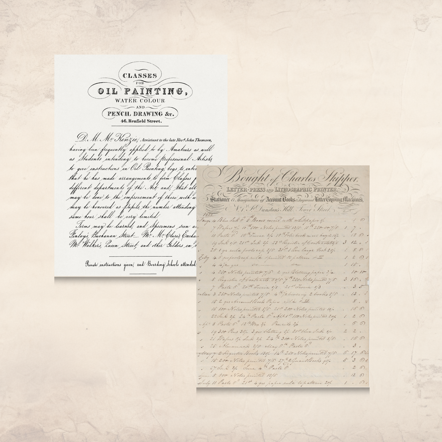 Vintage Letters & Invoices Ephemera – Printable Antique Correspondence for Junk Journals