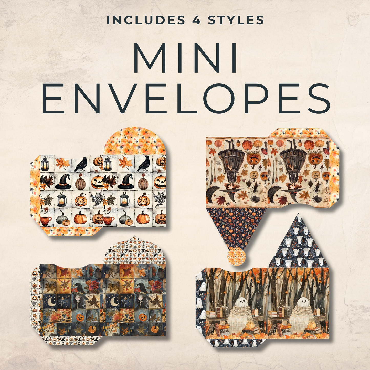 Spooky Cute Halloween Ephemera – Printable Ghosts, Bats & Witches for Whimsical Junk Journals