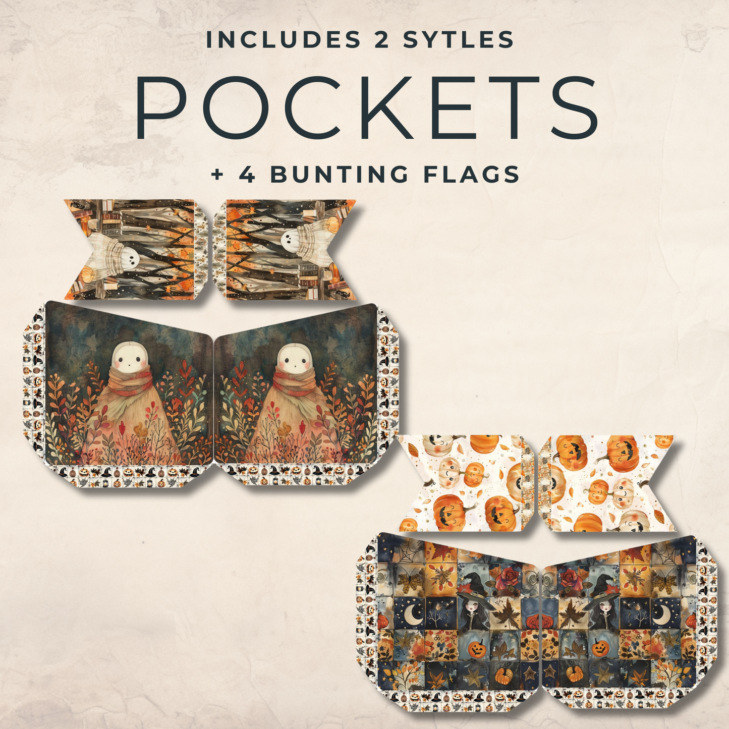 Spooky Cute Halloween Ephemera – Printable Ghosts, Bats & Witches for Whimsical Junk Journals