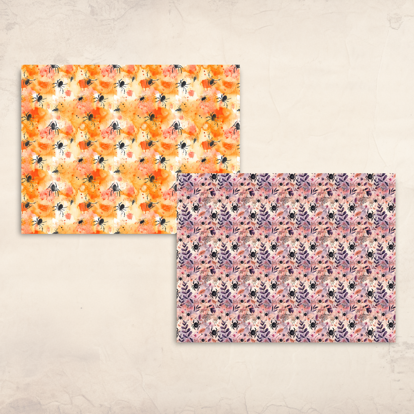 Whimsical Halloween Scrapbook Papers – Printable Watercolor Ghosts, Witches & Spooky Cute Patterns