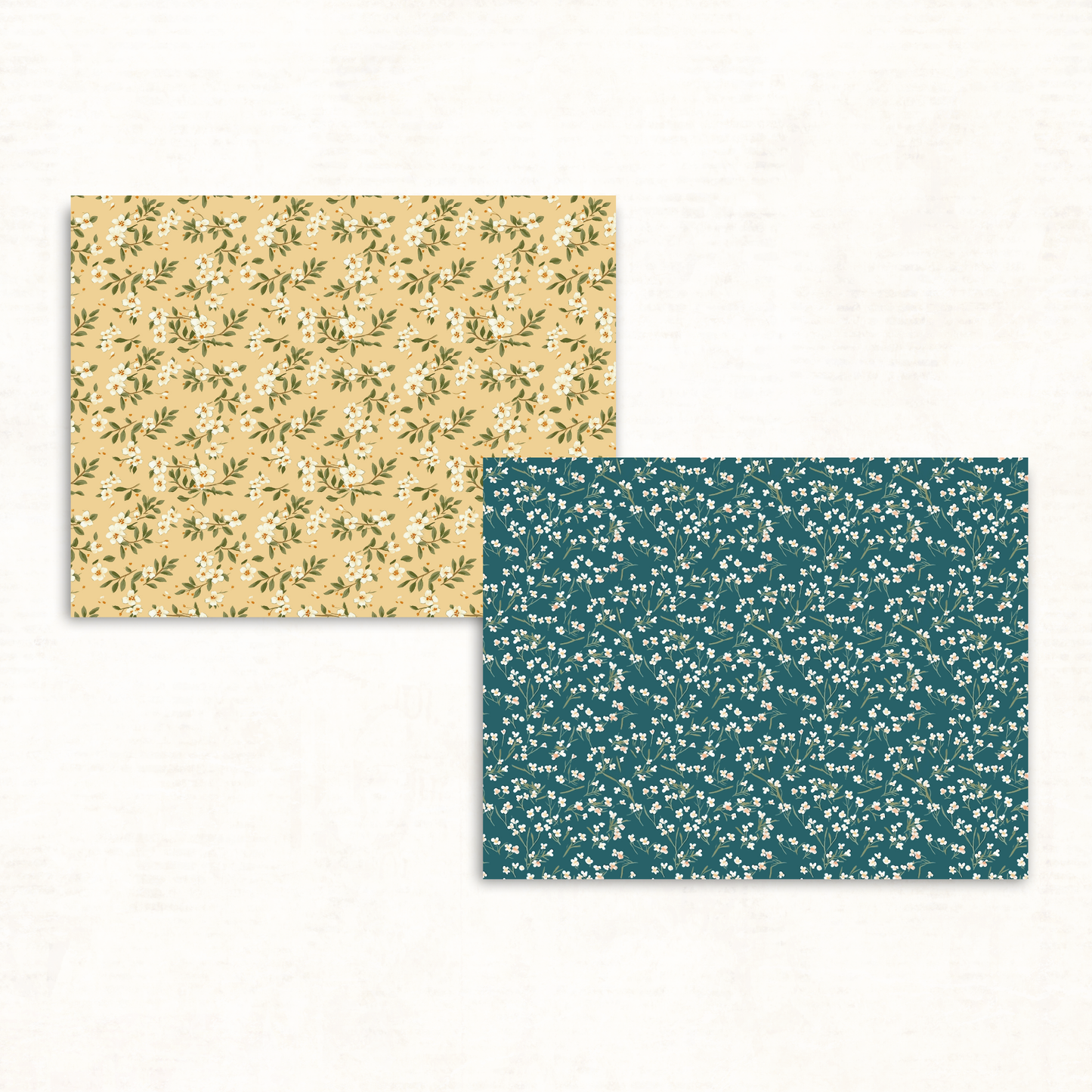 Green Boho Floral Scrapbook Papers – Printable Botanical Backgrounds for Junk Journals & Paper Crafts