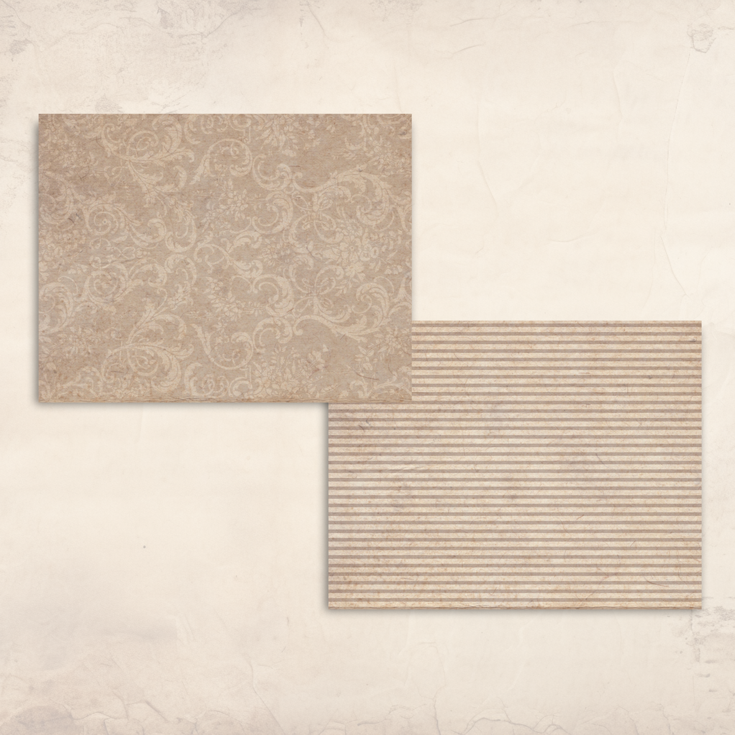 Neutral Vintage Background Papers – Printable Aged Patterns for Junk Journals & Scrapbooking