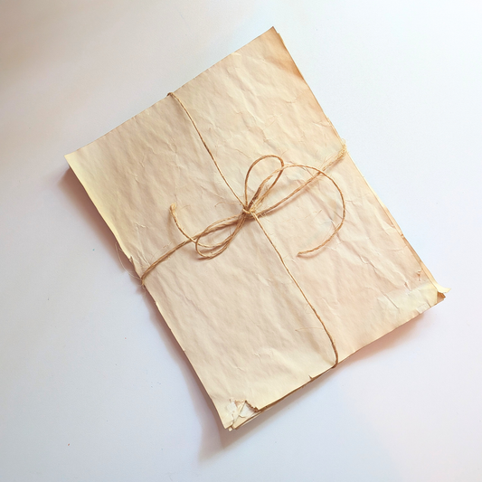 Coffee Dyed Paper Pack – Vintage Journal Pages for Junk Journals & Crafts