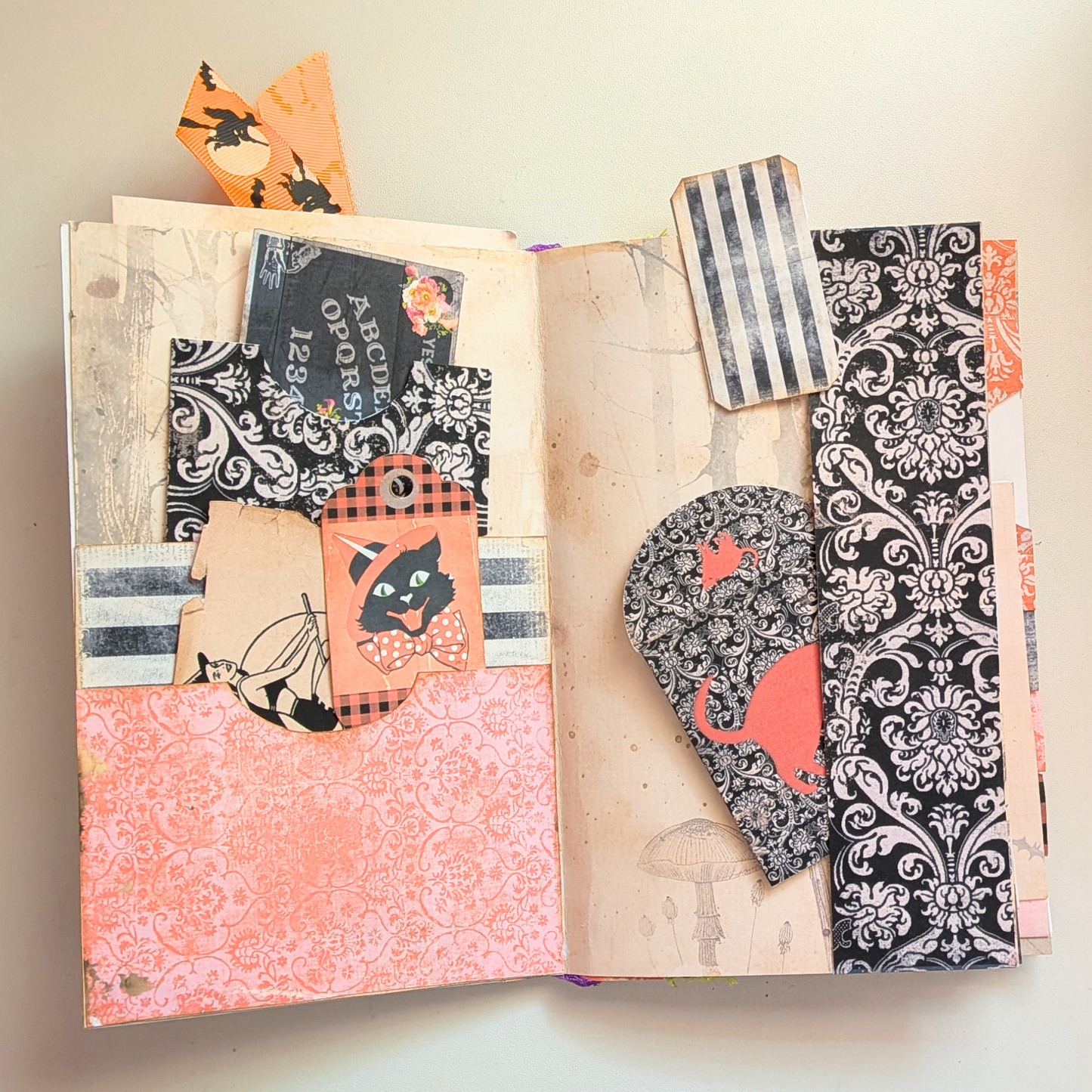 Cute & Spooky Halloween Folio Printable – Halloween Junk Journal Kit – Vintage Ephemera & Tags