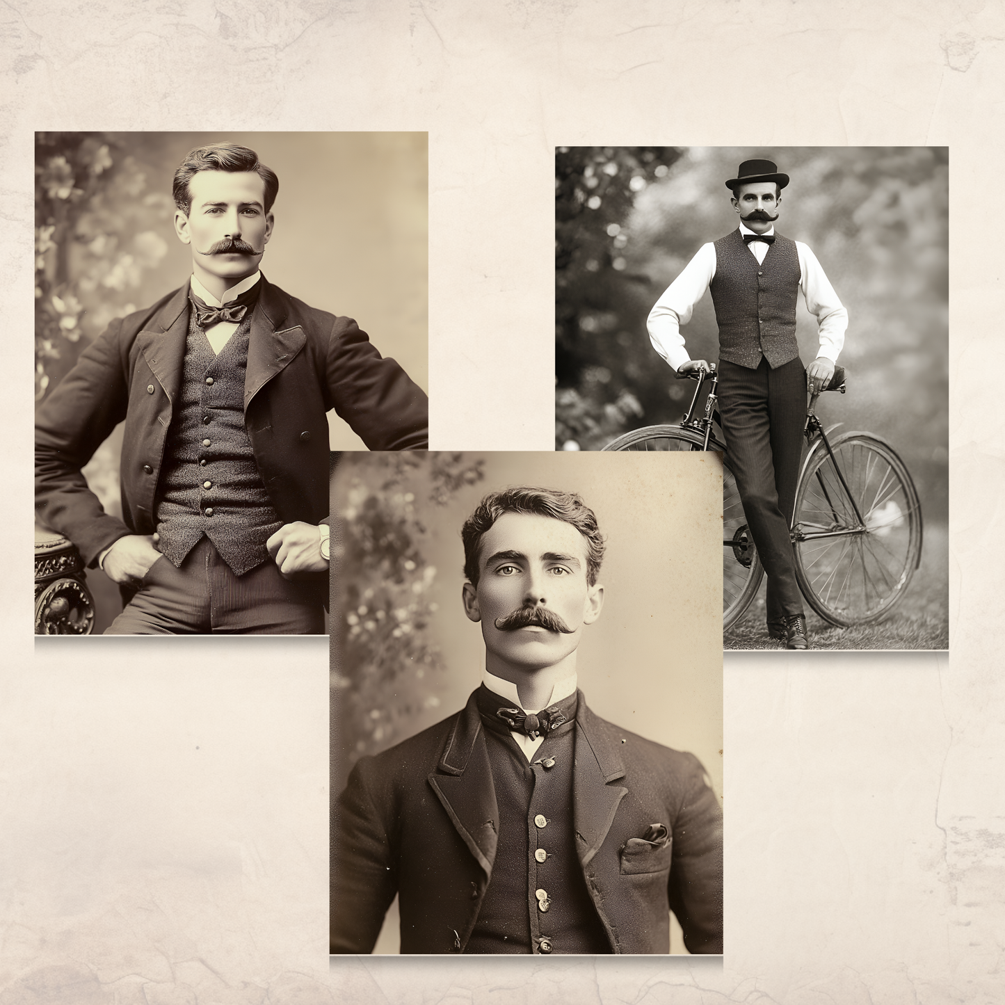 Victorian Portrait Ephemera – 72 Printable Black & White Photos of Women, Men & Families