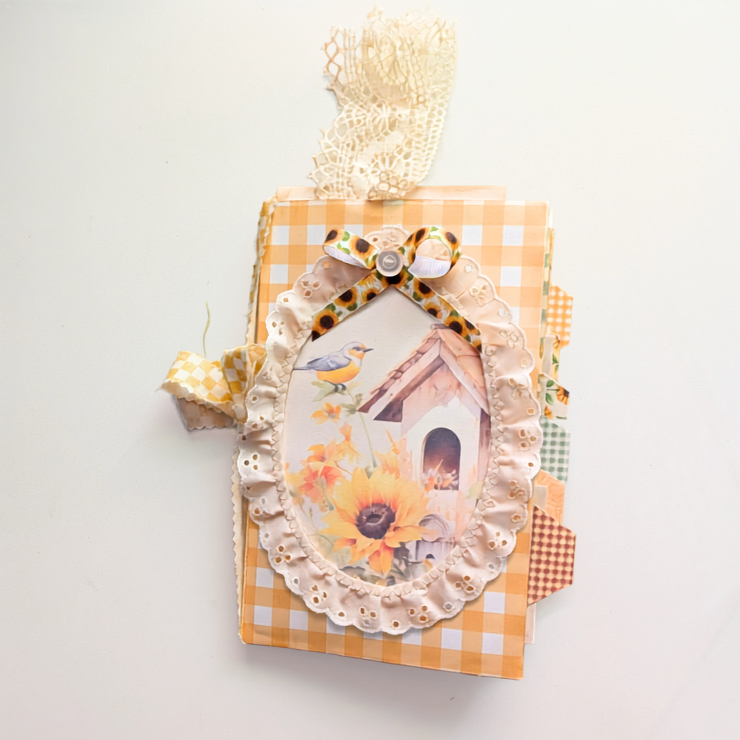 Sunflower & Bird Folio Printable – Vintage Country Junk Journal Kit
