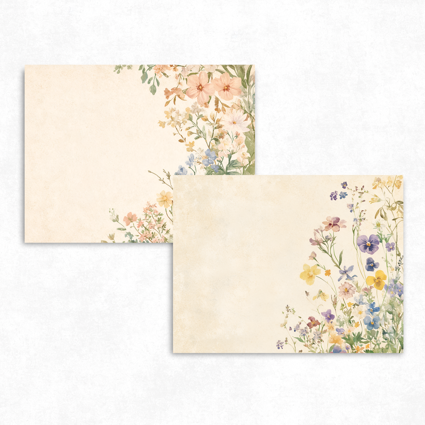 Wildflower Meadow Junk Journal - Printable Pages - Nature Journal Kit - Digital Crafting Supplies