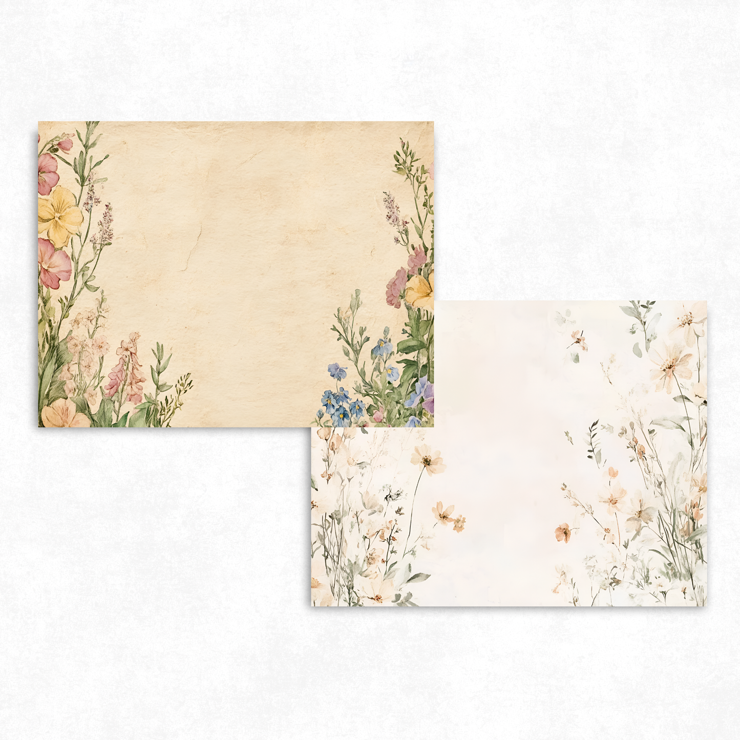 Wildflower Meadow Junk Journal - Printable Pages - Nature Journal Kit - Digital Crafting Supplies