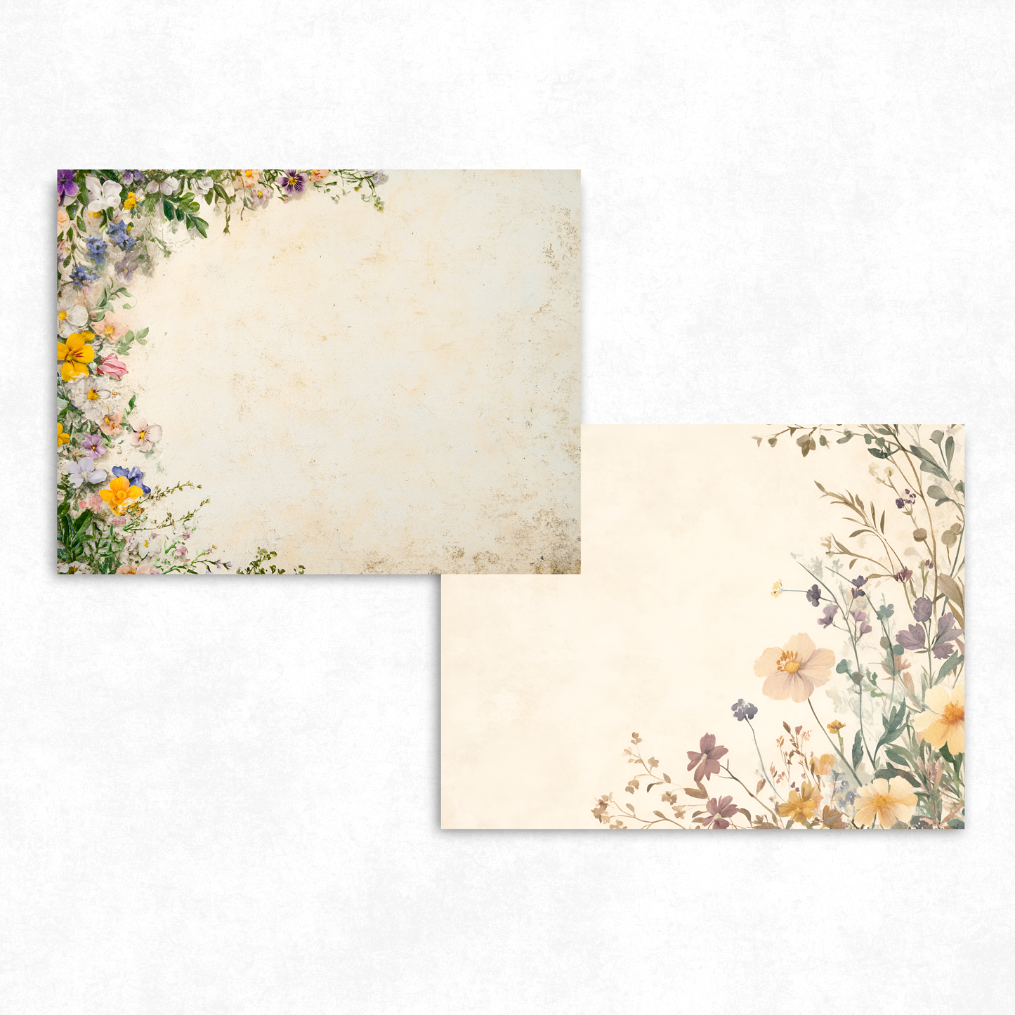 Wildflower Meadow Junk Journal - Printable Pages - Nature Journal Kit - Digital Crafting Supplies